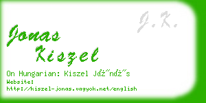 jonas kiszel business card